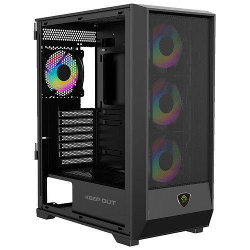 Keep Out Caja Atx XC-501 Mesh Usb 3.0 Type-C Black